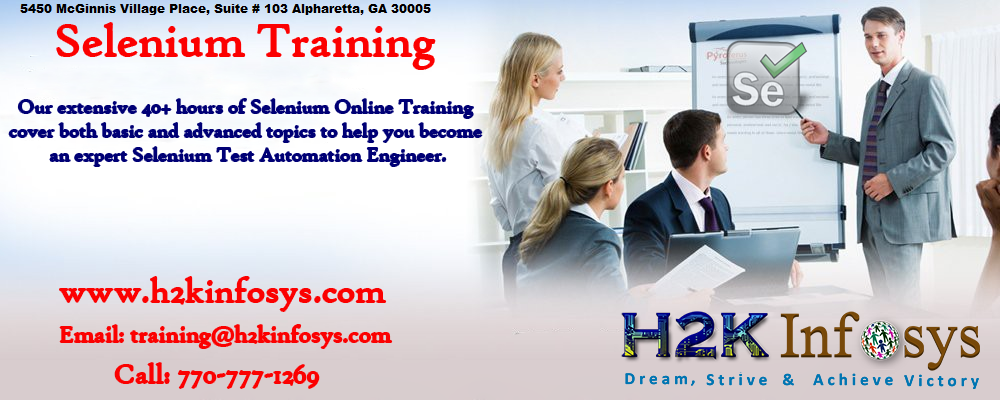 Selenium Webdriver Online Training Course in USA Selenium Webdriver Online Training Course in USA