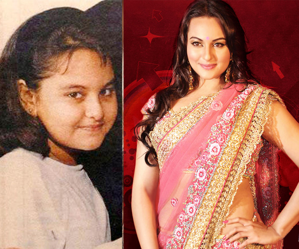 Image result for Sonakshi Sinha childhood and now pics