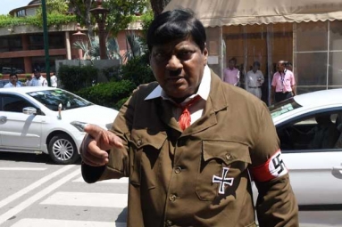 Indian Lawmaker Naramalli Sivaprasad Dresses as Hitler to Criticize PM Modi