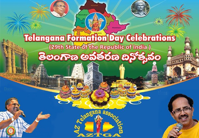 AZTGA celebrates Telangana Formation Day with great gusto
