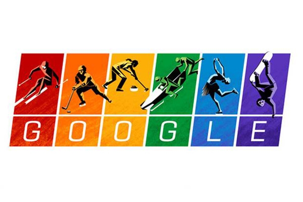 Google doodling for gay rights in Sochi Olympics},{Google doodling for gay rights in Sochi Olympics