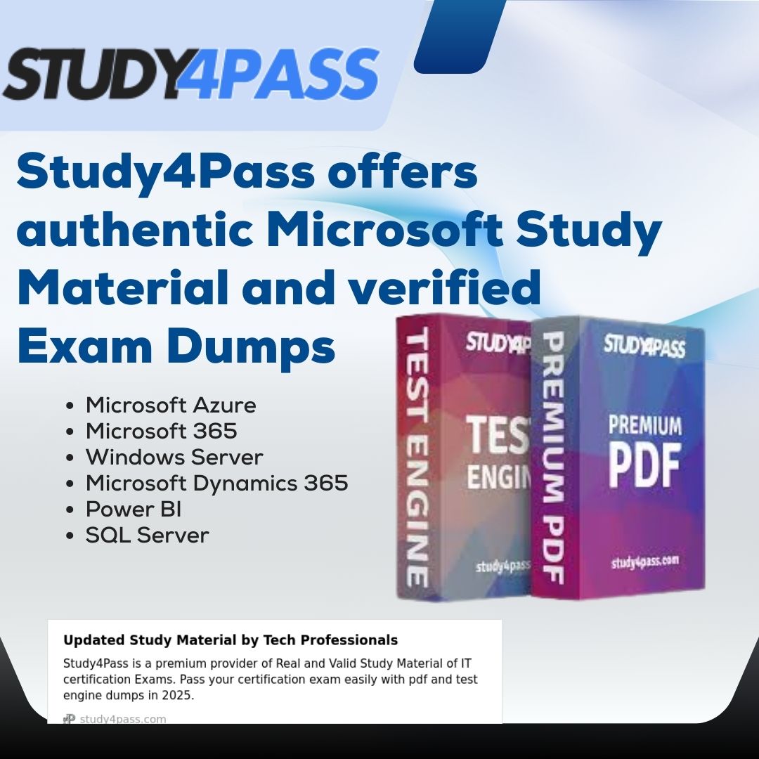 Get high marks with Study4Pass Microsoft Study Mat Get high marks with Study4Pass Microsoft Study Mat
