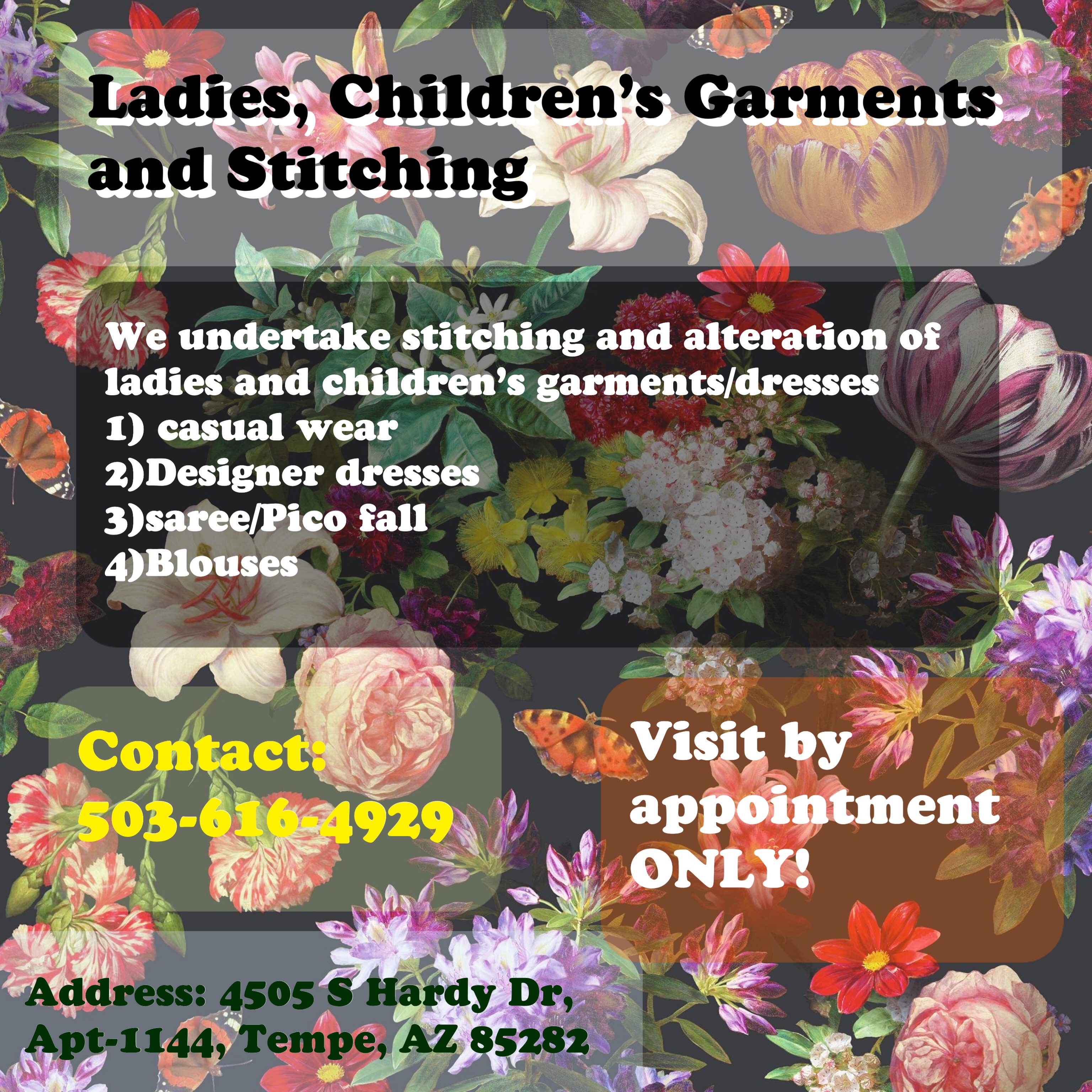 LADIES AND CHILDRENS GARMENTS AND STITCHING