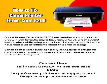 Canon Printer Error Code B200