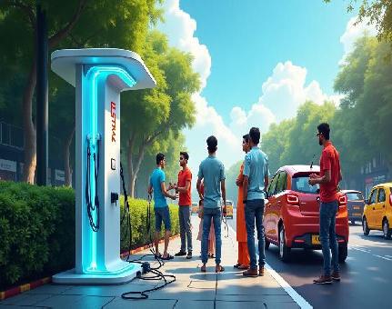 Business EV charging station