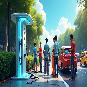 Business EV charging station