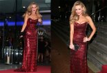 Catherine Tyldesley in glittering red gown at Manchester's Mirror Ball