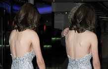 Helen Flanagan in sequined silver gown