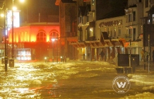 Sea walls breached in Britain