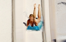 Amy Willerton on white bikini at waterpark