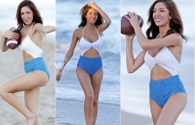 Farrah Abraham plays ball on golden sands