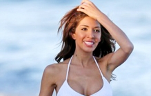 Farrah Abraham plays ball on golden sands