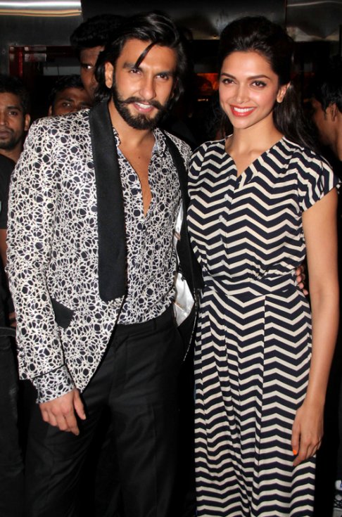 Ranveer Singh and Deepika at Ram Leela Movie