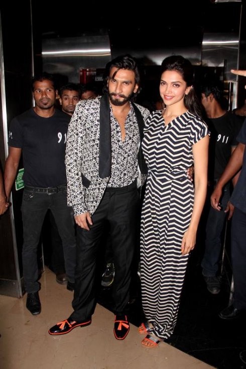 Ranveer Singh and Deepika at Ram Leela Movie