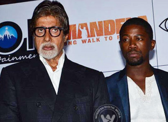 Big B at launch of Mandela: Long Walk to Freedom in Mumbai, India