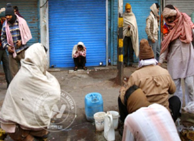 Freezing Slums in North India