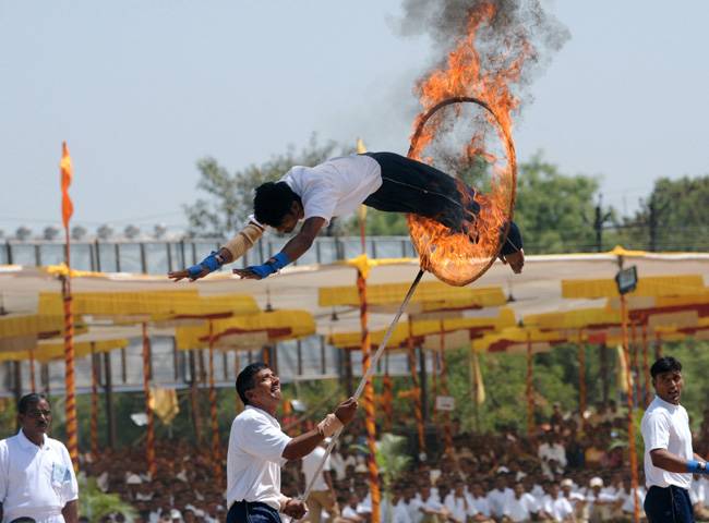 Through the flames