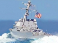 Sailors hang on