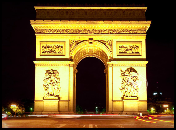 The famous Arc de triomphe