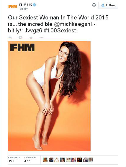 Michelle Keegan Becomes The Sexiest Woman In The World Fhm Magazine Kendall Jenner 