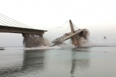 Under Construction Bridge Collapses In Bihar