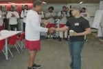 Cardinal staff gets farewell from staff, Cardinals bid farewell to their staff, cardinals in arizona give a heart felt farewell to their deployed staff member, Arizona cardinals