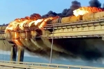Crimea bridge new updates, Russia, huge explosion on crimea bridge that connects russia, Emergency