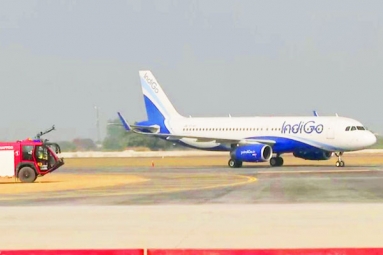 First Test Flight Lands At Noida Airport