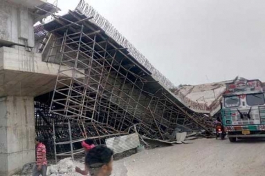 Uttar Pradesh: Under-Construction Flyover Collapses at Basti District