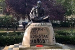 Mahatma Gandhi Statue in London vandalized, Mahatma Gandhi Statue in London breaking, iconic gandhi statue vandalised near london university, Mahatma gandhi statue Mahatma Gandhi Statue in London vandalized, Mahatma Gandhi Statue in London breaking, iconic gandhi statue vandalised near london university, Mahatma gandhi statue