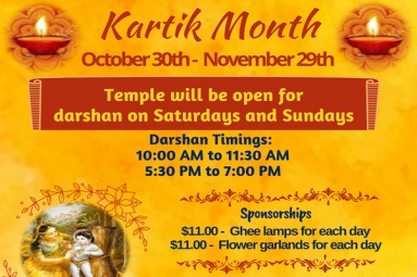 Kartik Month Oct 30 to Nov 29 2020 Kartik Month Oct 30 to Nov 29 2020