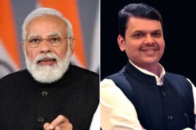 Narendra Modi convinces Devendra Fadnavis to take up the post of Deputy Chief Minister