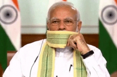 PM Narendra Modi interacted with sarpanchs via video conferencing PM Narendra Modi interacted with sarpanchs via video conferencing