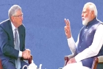 Narendra Modi news, Narendra Modi latest, narendra modi says that there is no digital divide in his rule, Bill gates