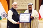 Kuwait's Highest Honour, Narendra Modi in Kuwait, narendra modi gets kuwait s highest honour, Indian community