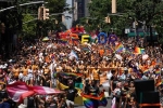 nyc pride parade route 2019, nyc pride parade route 2019, thousands participate in new york pride parade, Hudson river