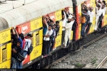 Five dead after falling from an overcrowded local train in Mumbai