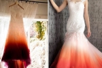 dip dyed clothes, period stain wedding attire, bride slammed for dressing in period stain wedding attire that looked like a stained tampon, Bridal dress