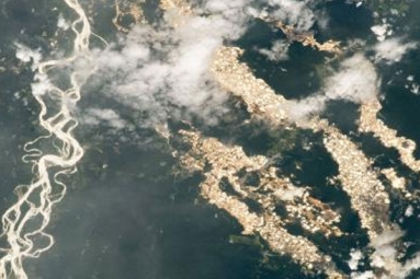 Rare NASA Photos reveal the gold rivers in the Amazon