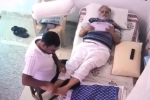 Satyendar Jain latest, Satyendar Jain latest, viral video delhi minister getting a massage in jail, Physiotherapy