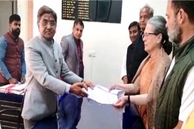 Sonia Gandhi files Rajya Sabha nomination in Rajasthan