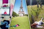 clicking pictures by pretending dead all over the world, clicking pictures by pretending dead all over the world, this woman hate selfies so she decides to click pictures of herself lying dead all around the world, Looking gorgeous