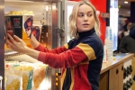 captain marvel release date, Brie Larson, captain marvel star brie larson surprises her fans in amc theaters by serving popcorn, Brie larson