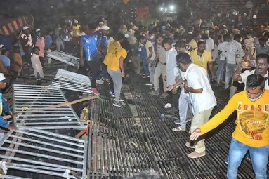 More than 100 injured after a gallery stand collapses in Suryapet