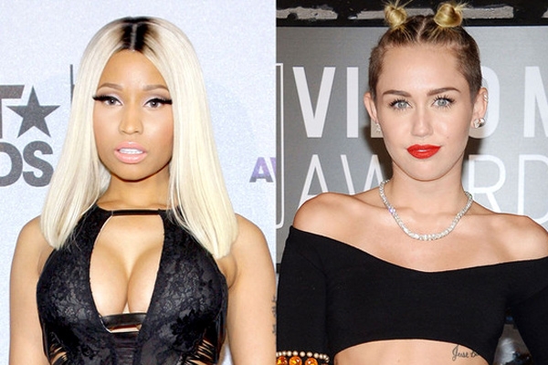 Nicki Minaj beats Miley Cyrus and how?},{Nicki Minaj beats Miley Cyrus and how?