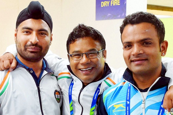 Indian men team secure second spot in pistol event},{Indian men team secure second spot in pistol event