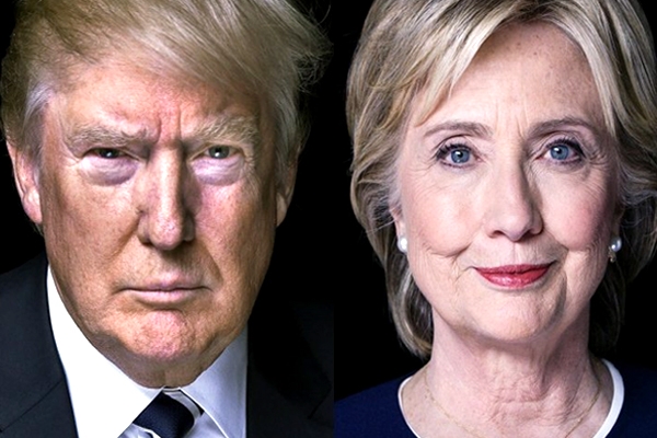 Donald Trump - Hillary Clinton, neck to neck