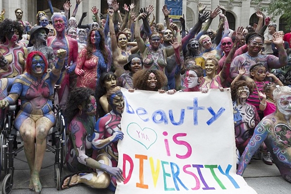 Nude models become canvases in New York Body painting Day 2016!