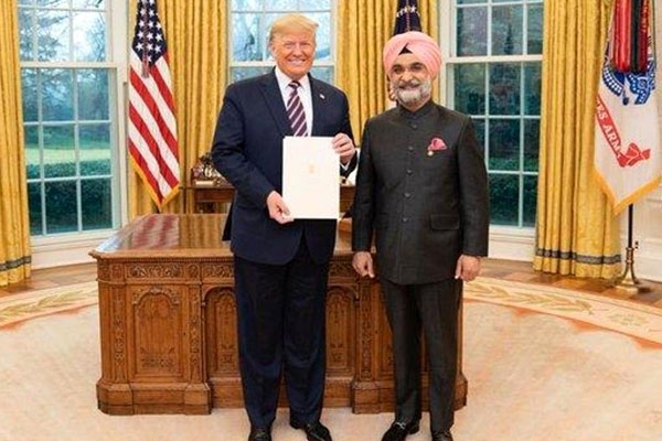 Indian Ambassador to the US presents his Credentials to Donald Trump
