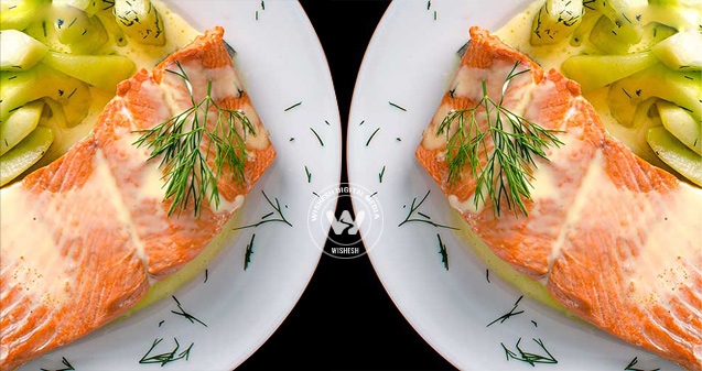 Healthy poached salmon recipe for Christmas